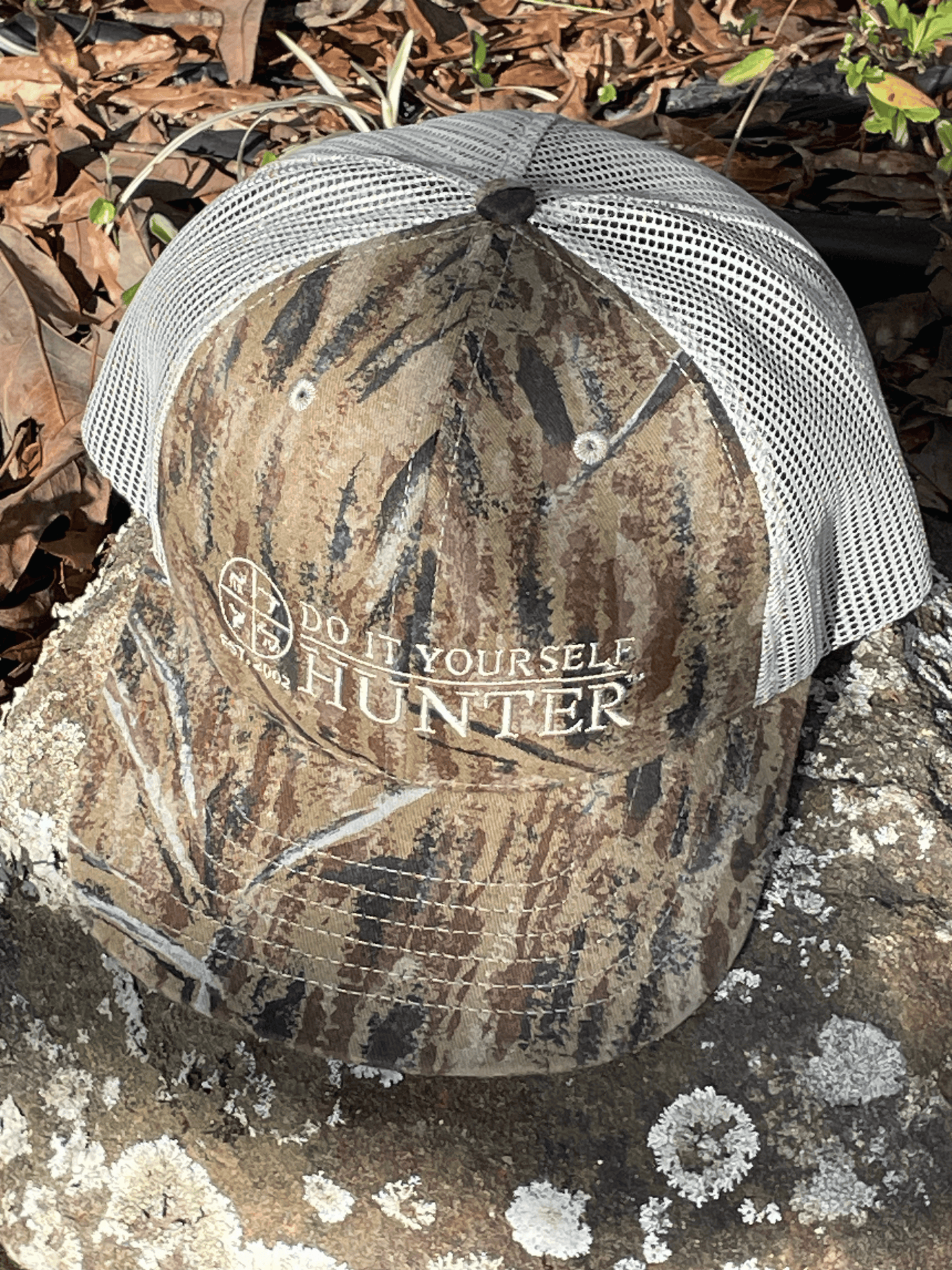 2. Do It Yourself Hunter Camo Caps, Khaki Mesh Backing