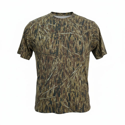 DIY Hunter camouflage cotton T-shirt, casual shirt with woodland camo pattern, by DO IT YOURSELF HUNTER.