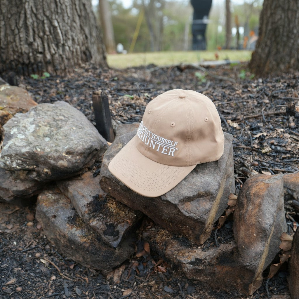 Do It Yourself Hunter Dad's Cap, Tan, White Logo