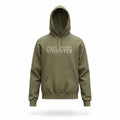 Youth DIYH Heavy Weight Hoodie in sage green by DO IT YOURSELF HUNTER, showing the front view with a relaxed fit and hood.
