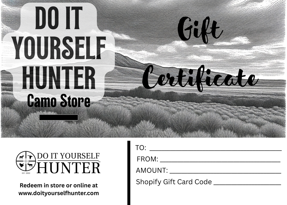 DO IT YOURSELF HUNTER GIFT CARD