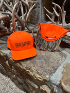 Bright blaze orange hunter cap by DO IT YOURSELF HUNTER, featuring a classic design and adjustable fit for outdoor safety.
