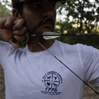 Do It Yourself Hunter™ 1776 Limited Edition Buck T-shirt featuring a patriotic buck graphic on a casual black cotton shirt.