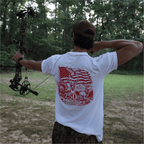 Limited edition Hunter™ Buck lifestyle T-shirt by DO IT YOURSELF HUNTER featuring a patriotic 1776 design on soft fabric.