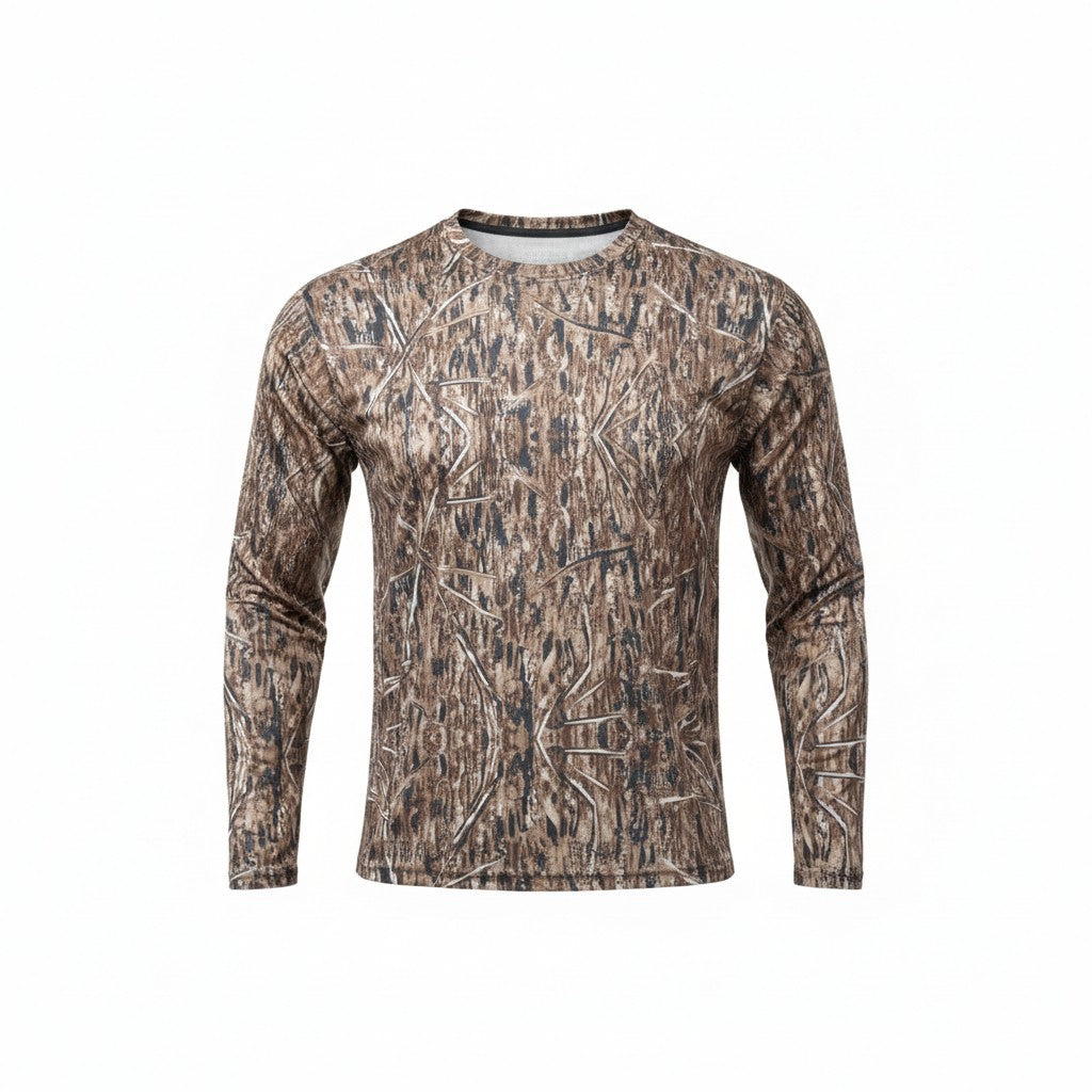 Do It Yourself Hunter Camo Long Sleeve Shirt - Football Mesh