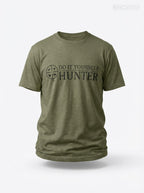 Olive green Do It Yourself Hunter T-shirt for adults, made from Next Level 60/40 blend, casual and comfortable fit.