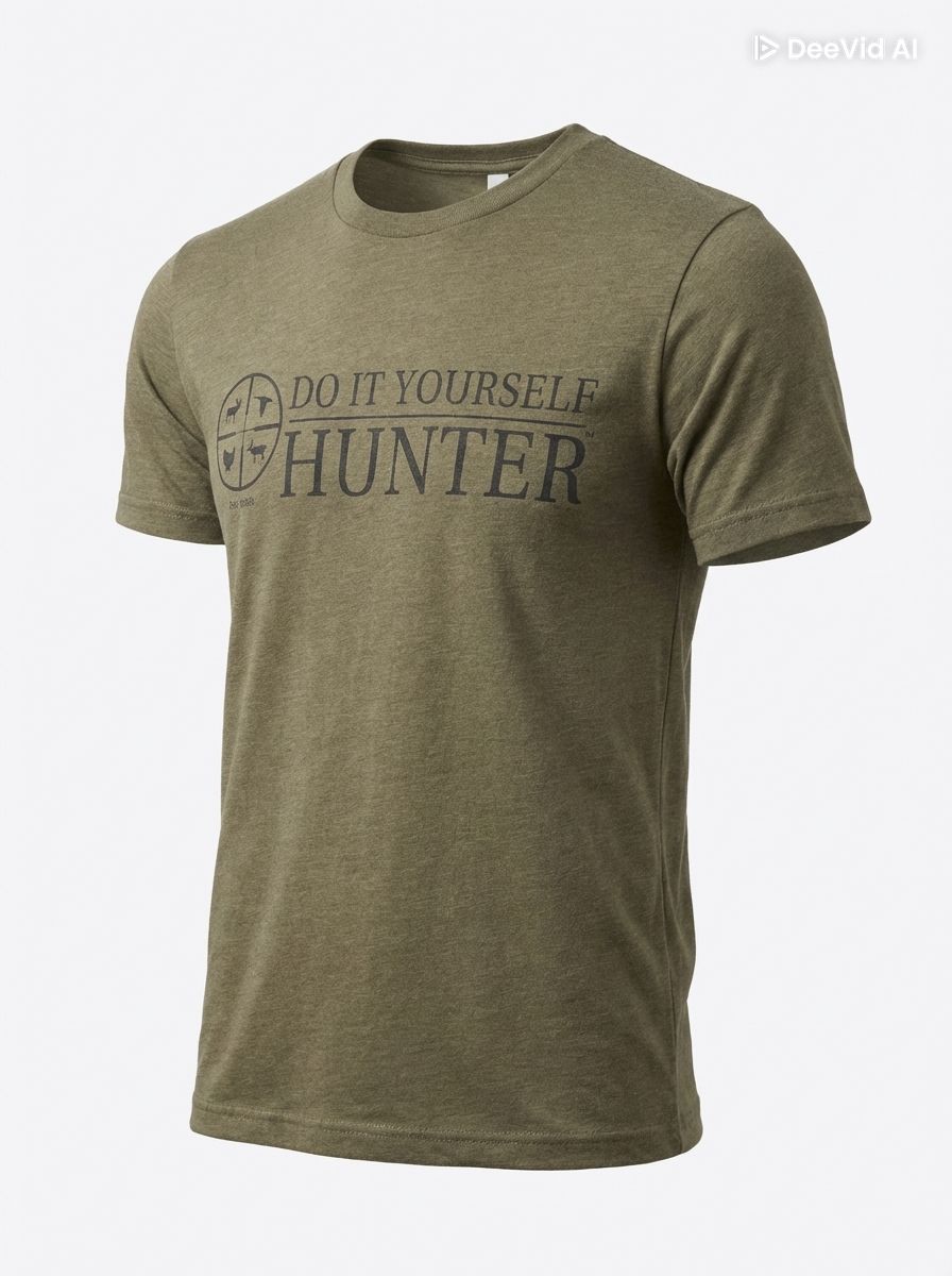 YOUTH Do It Yourself Hunter T-shirt, Olive Green - Next Level 60/40 Blend