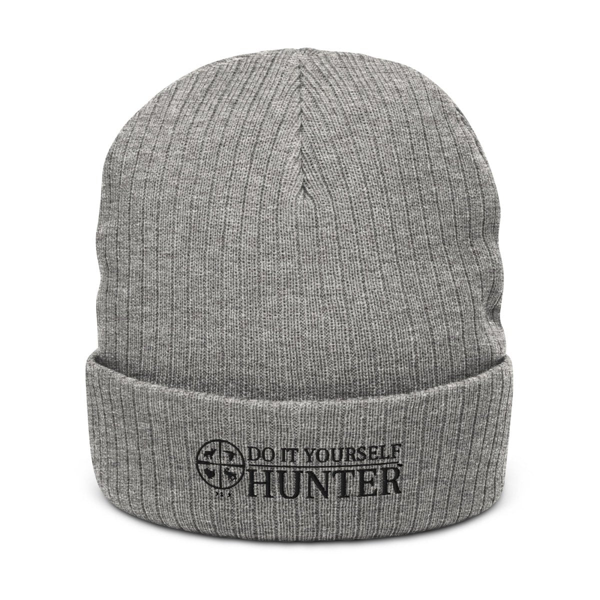 Do it Yourself Hunter Black Logo Ribbed Cuffed Beanie - DO IT YOURSELF HUNTER