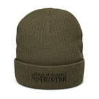 Do it Yourself Hunter Black Logo Ribbed Cuffed Beanie - DO IT YOURSELF HUNTER
