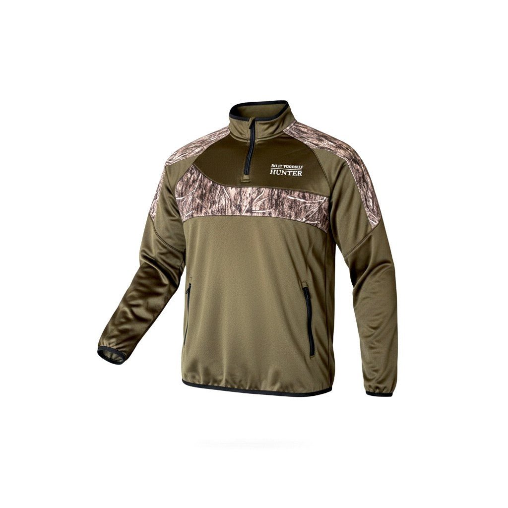 Do It Yourself Hunter Camo Hybrid 1/4 Zip Pullover - DO IT YOURSELF HUNTER
