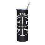 Do It Yourself Hunter Circle White Logo Stainless steel tumbler - DO IT YOURSELF HUNTER
