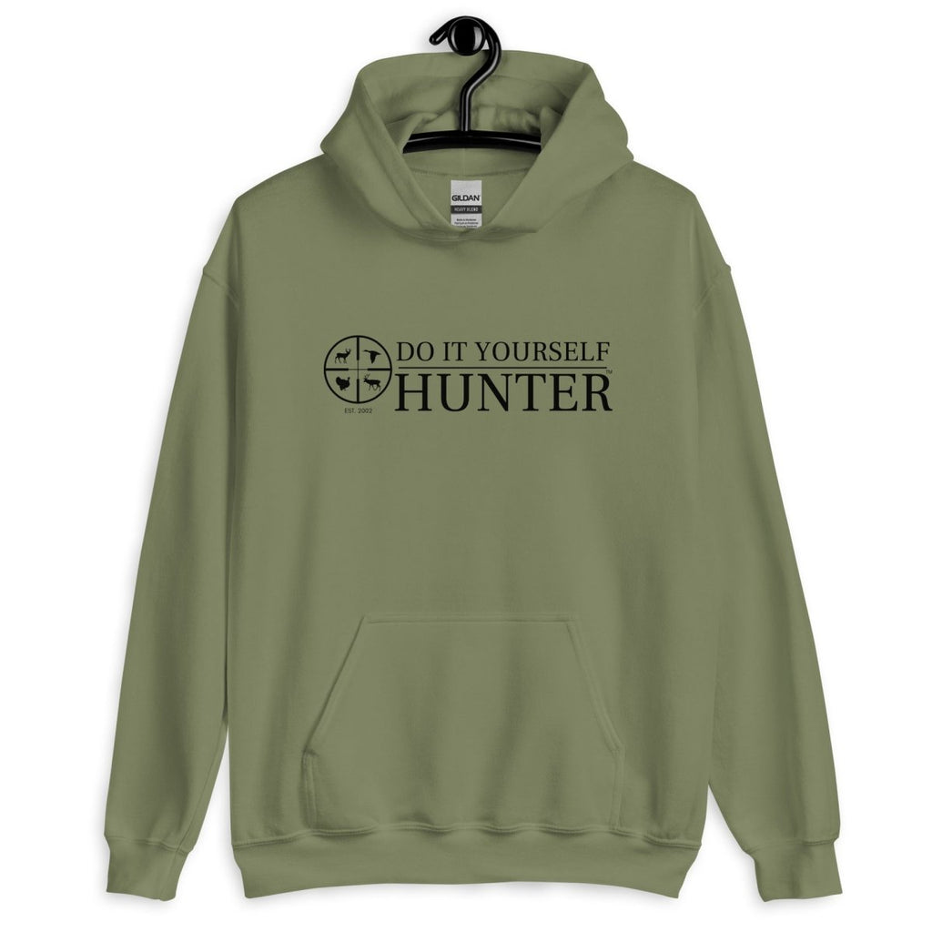 DO IT YOURSELF HUNTER Hoodie Black Logo - DO IT YOURSELF HUNTER