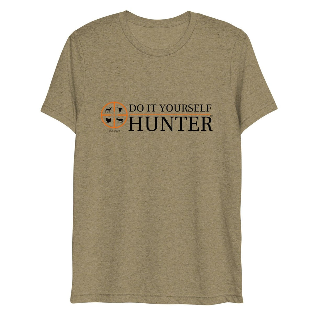 Do It Yourself Hunter Short Sleeve Tri - Blend Orange Logo T-shirt - DO IT YOURSELF HUNTER