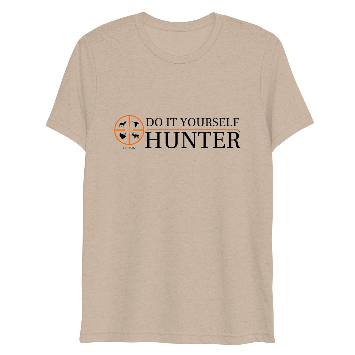 Do It Yourself Hunter Short Sleeve Tri - Blend Orange Logo T-shirt - DO IT YOURSELF HUNTER