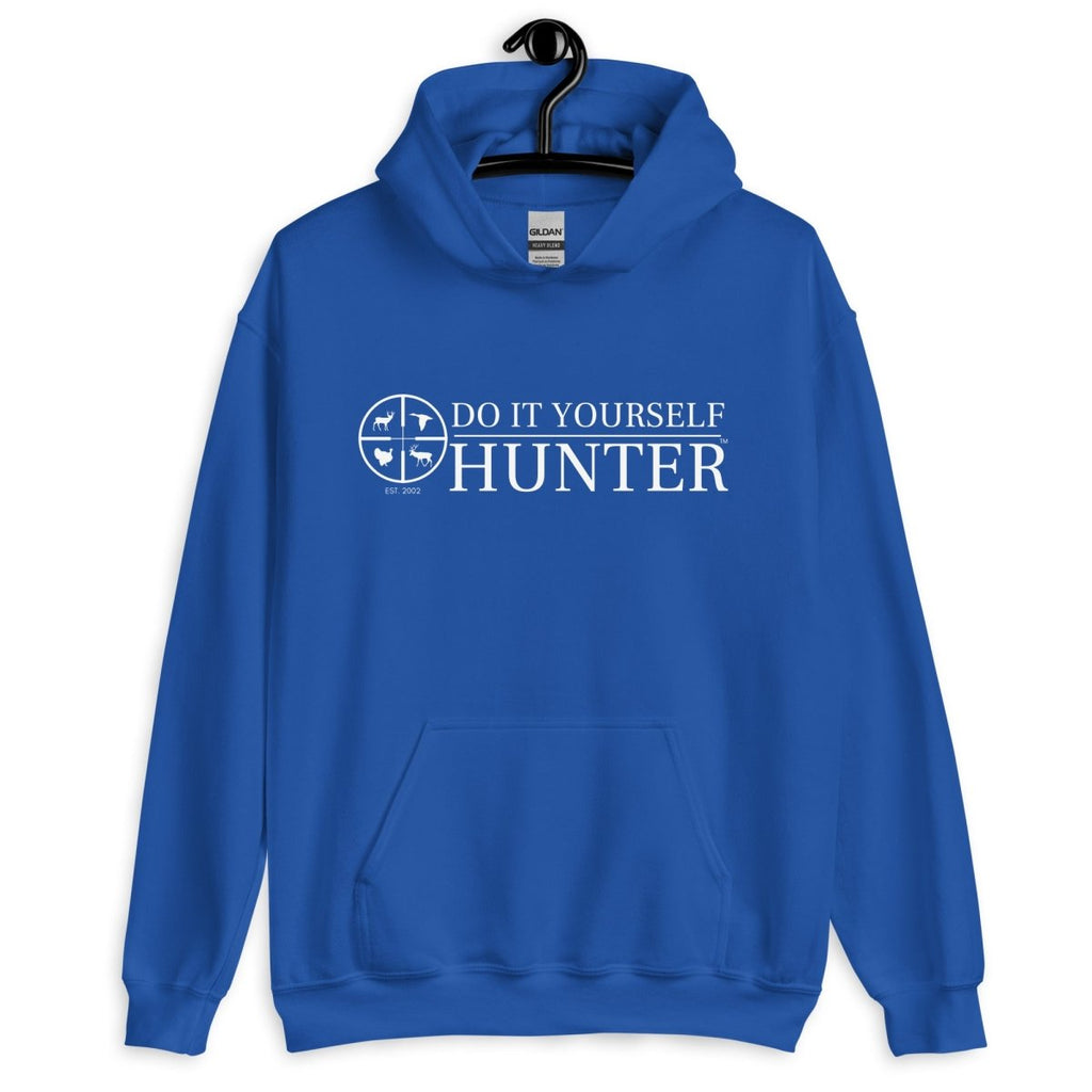 Do It Yourself Hunter White Logo Hoodie - DO IT YOURSELF HUNTER