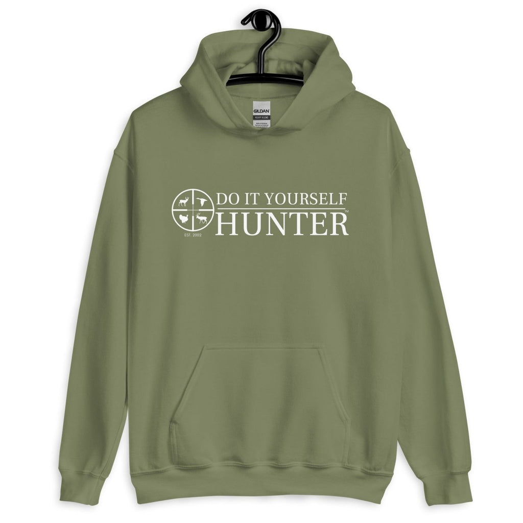Do It Yourself Hunter White Logo Hoodie - DO IT YOURSELF HUNTER