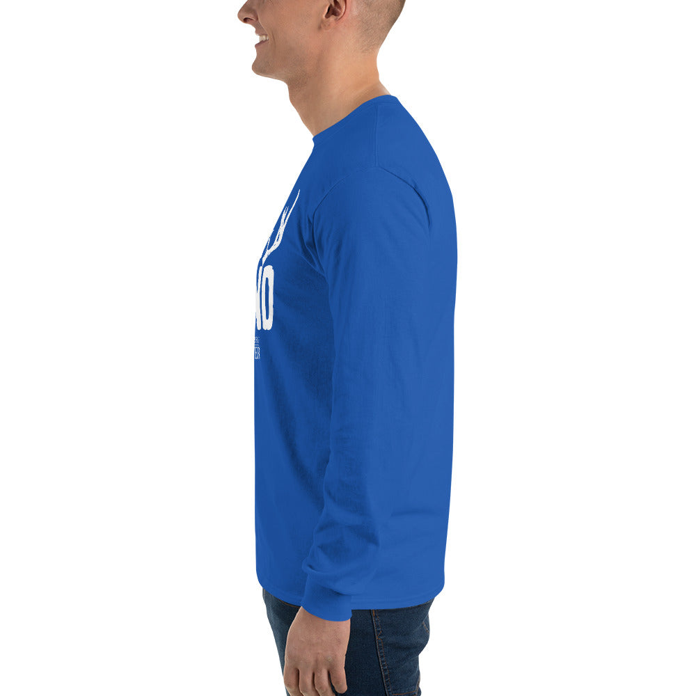 DO IT YOURSELF HUNTER Public Land Grind Hooded White Logo Long-sleeve T Shirt