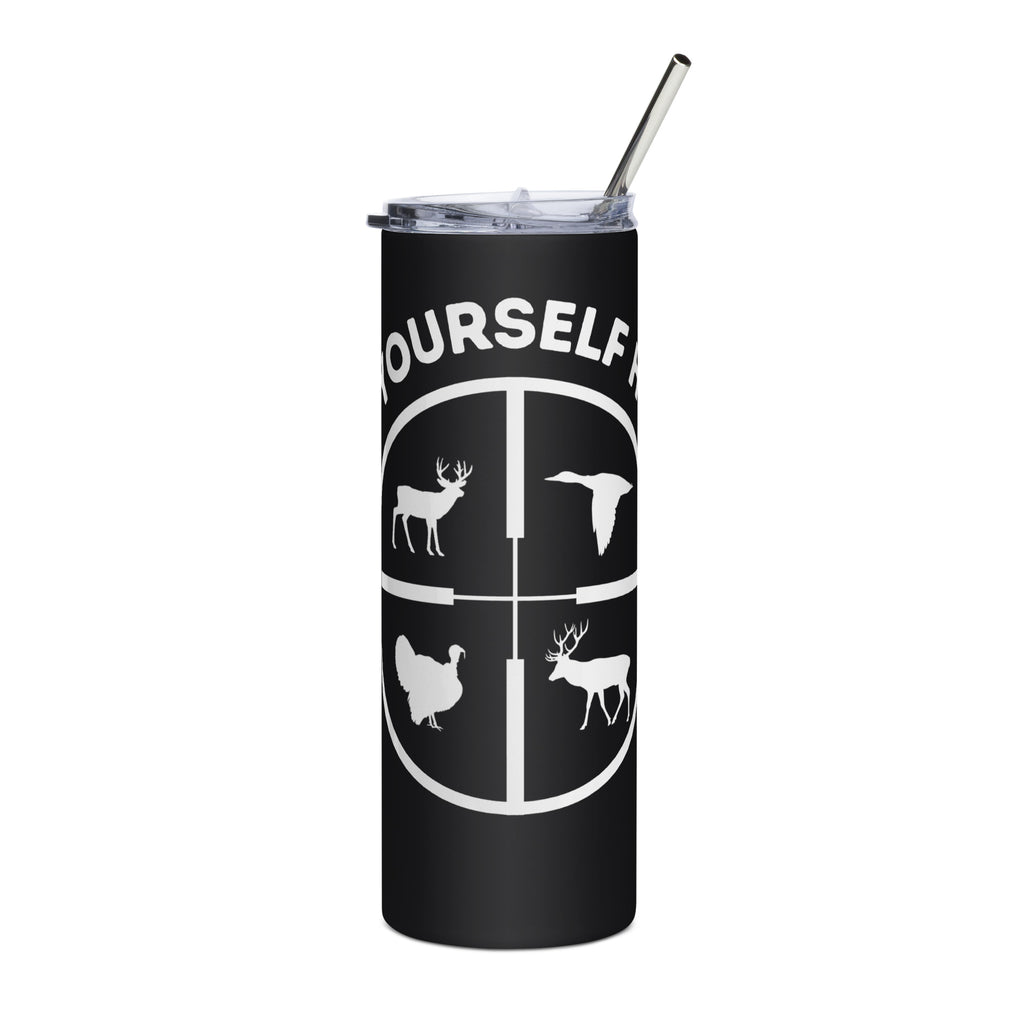 Do It Yourself Hunter Circle White Logo Stainless steel tumbler